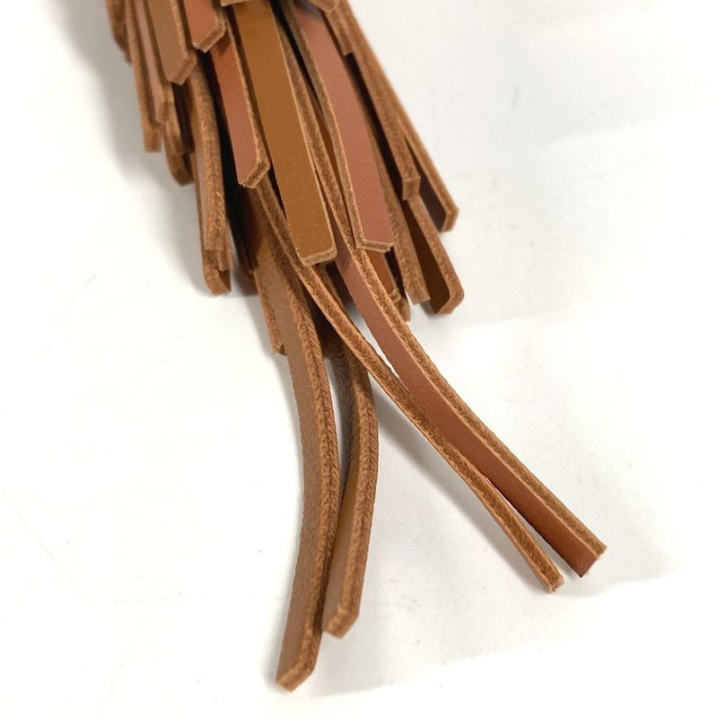 Hermes Charm Bagcharm Charm Chouette Owl Leather Gold/black/nata Brown