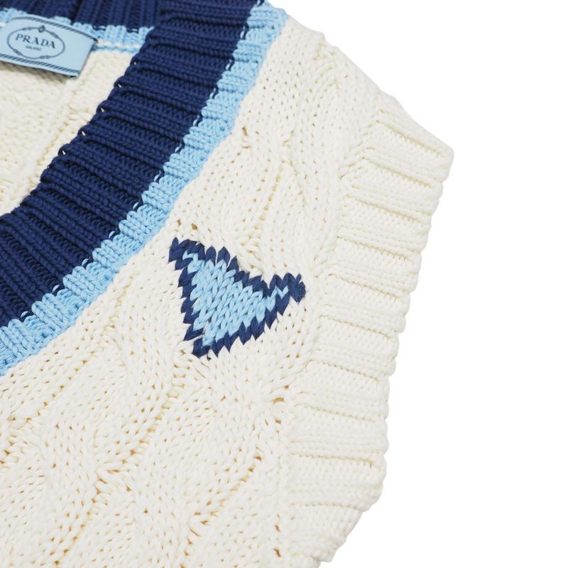 Prada Vest Size 36 Cable Knit V-neck Tilden Knit Vest Made In Italy 20241230
