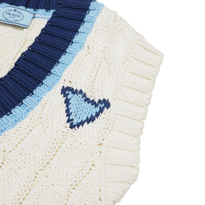 Prada Vest Size 36 Cable Knit V-neck Tilden Knit Vest Made In Italy 20241230