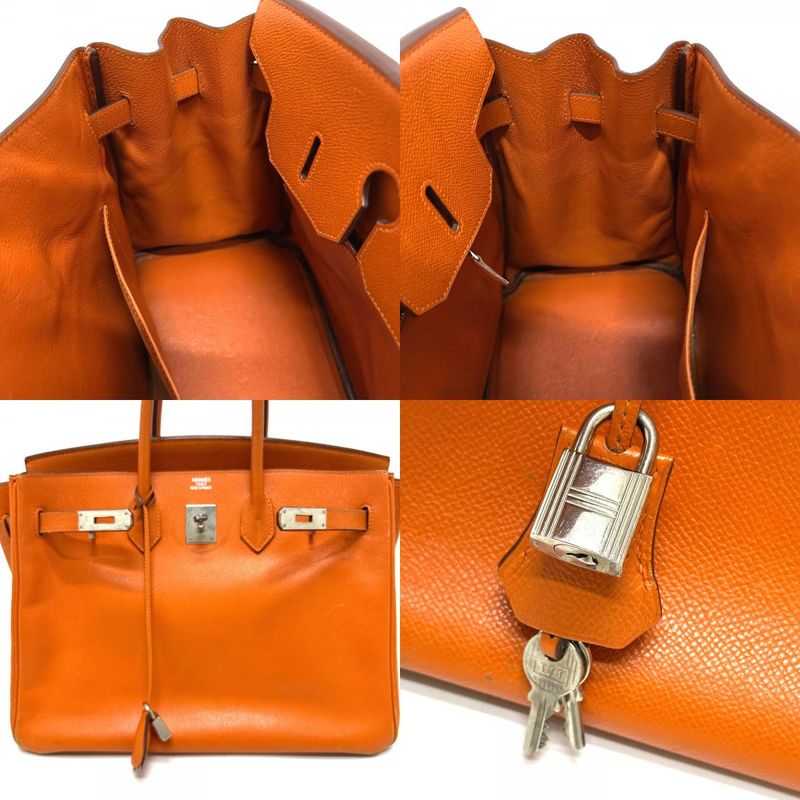 Hermes Handbag Birkin 35 Vaux Epson Orange