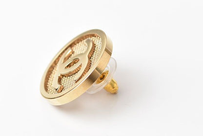 Chanel Earrings Chanel Circle Motif Logo CC Gold 230911