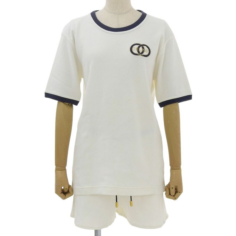 Unused With Tags Celine 90's Vintage Lined Cotton Sweatshirt Trim T-shirt Pants