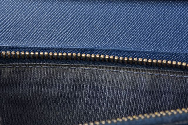 Prada Long Wallet With Pass Case 1mh132 Blue Saffiano Shape Pressed Leather