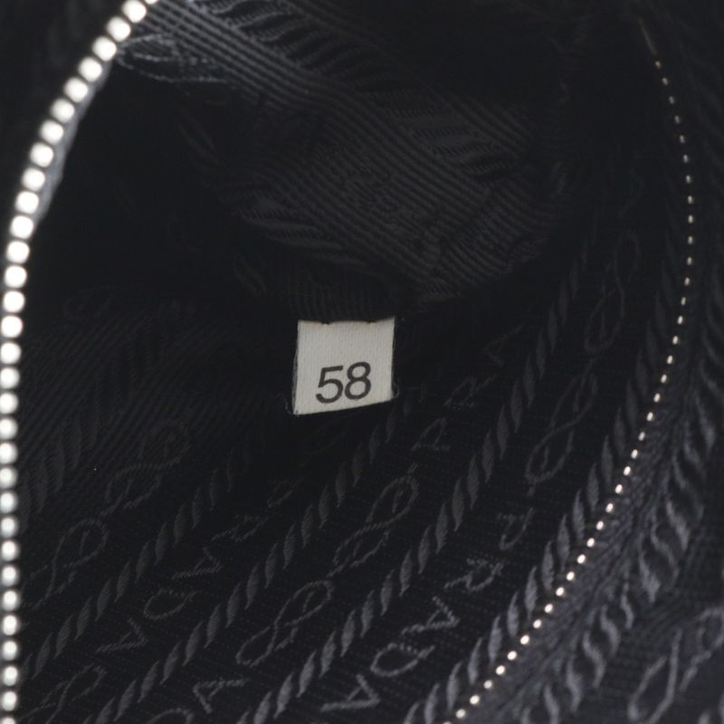 Prada Authenticity With Card Tessuto Nylon Triangle Logo Leather Shoulder Bag