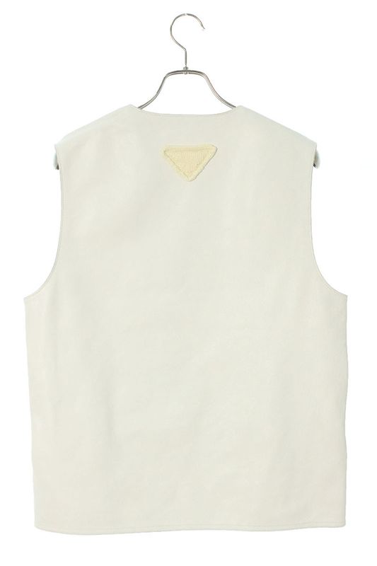 Prada 23SS Upc194 S231 12NF Belted Leather Pullover Vest Men 46