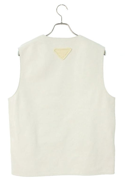 Prada 23SS Upc194 S231 12NF Belted Leather Pullover Vest Men 46