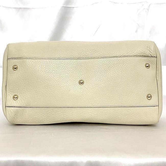 Gucci 2way Boston Bag White Bamboo 353124