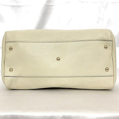 Gucci 2way Boston Bag White Bamboo 353124