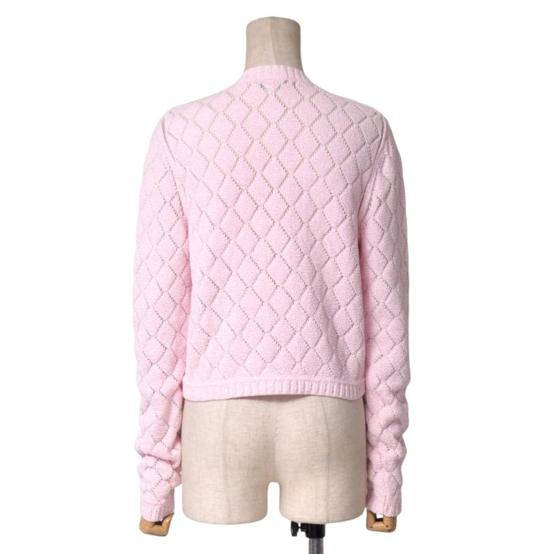 2023Chanel Knitwear Size 34 Long Sleeves Cardigan CC Logo Coco Mark Buttons