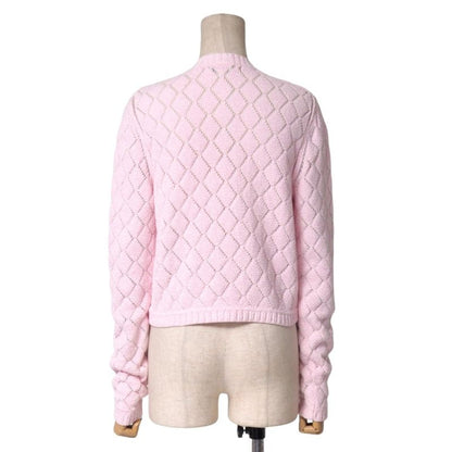 2023Chanel Knitwear Size 34 Long Sleeves Cardigan CC Logo Coco Mark Buttons