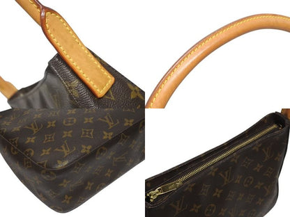 Louis Vuitton Looping MM Bag Monogram Leather Brown Gold — view 6