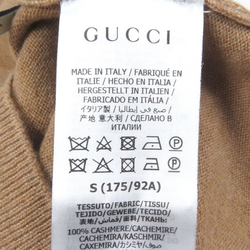 Gucci 20AW 599866 100% Cashmere GG Logo Embroidery Long Sleeves Knit Cardigan