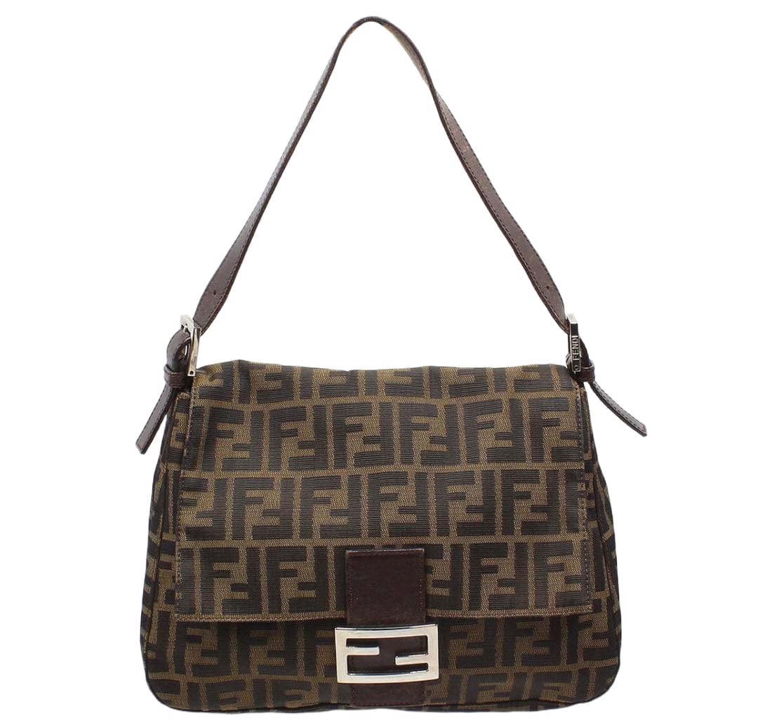 Fendi Zucca Pattern Mamma Baguette One Shoulder Handbag