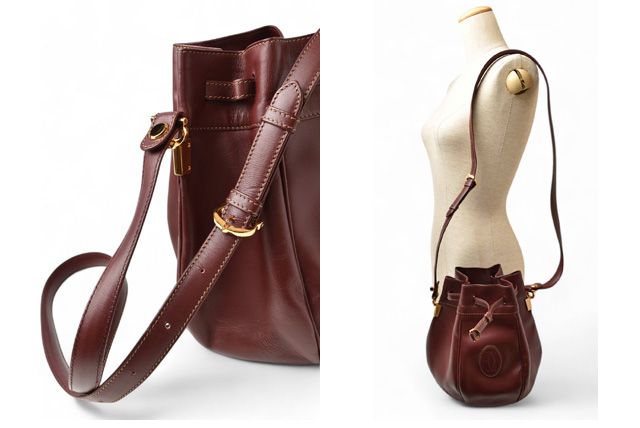 Cartier Shoulder Bag Must Line Cartier Vintage Drawstring Bag Crossbody Leather