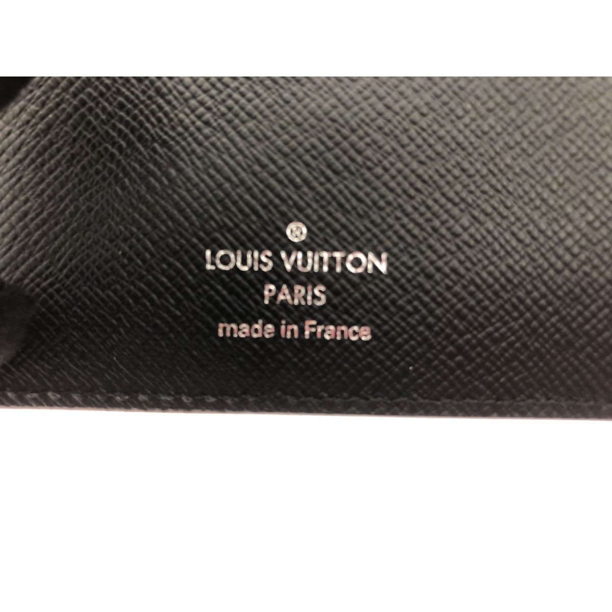 Louis Vuitton Men's Bifold Wallet Taiga Portefeuille Multiple M30295 Black