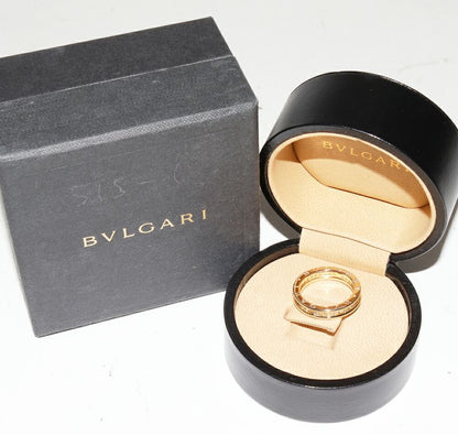 Bulgari Ring 18K Yellow Gold Diamond 054ct Bzero1 Ring XS (1 Band) Full Diamond