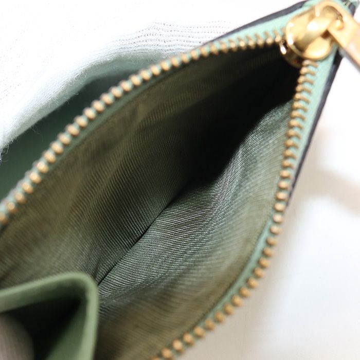 DIOR Lotus Wallet Saddle S5652 CCEH Tri-fold Wallet Leather Women's