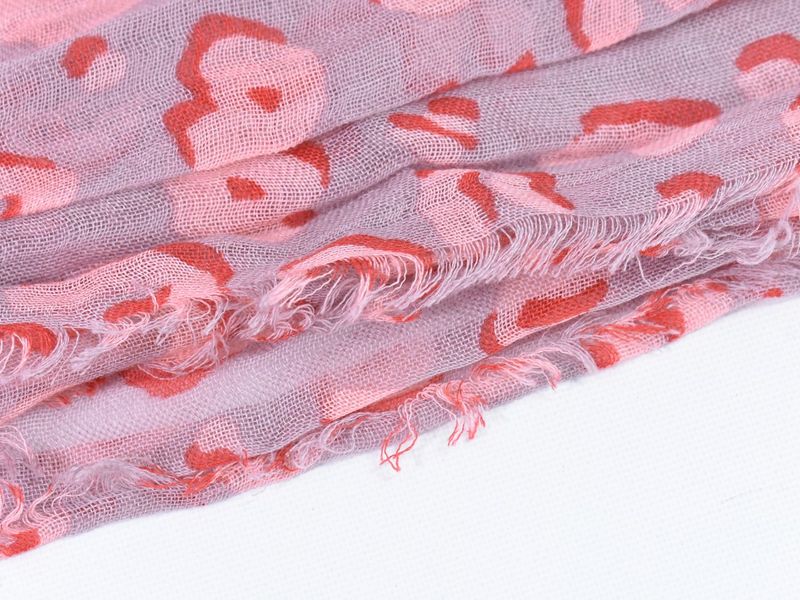 Authentic Louis Vuitton LV Leopard Large Shawl Cashmere Silk Grayish Pink