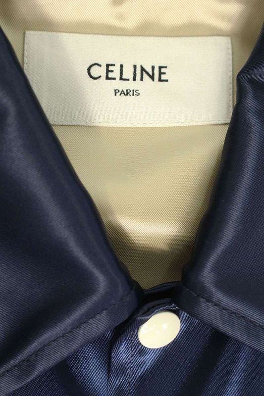 Celine 25SS Rv08u0550 Satin Polished Teddy Jacket Blouson Men's 48