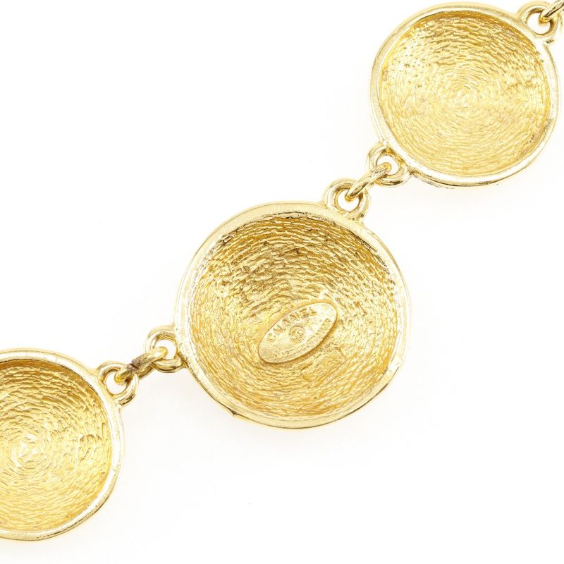 Chanel Coco Mark Matelasse Vintage Gold Plated Ladies 100g Necklace