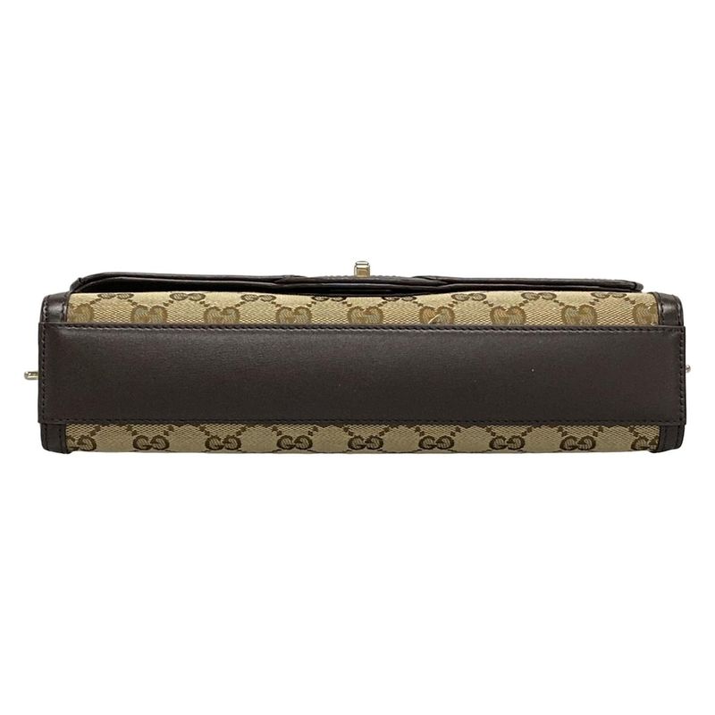 Gucci Shoulder Bag GG Pattern Sherry (web) 786027 Dark Brown Beige And Multi