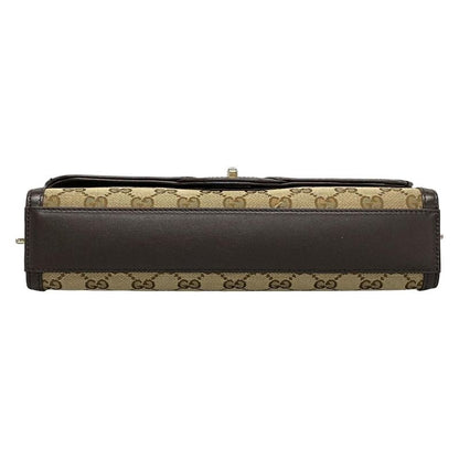 Gucci Shoulder Bag GG Pattern Sherry (web) 786027 Dark Brown Beige And Multi