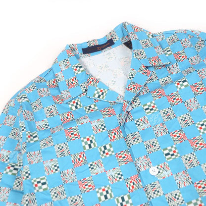 Louis Vuitton 21SS Distorted Damier 100% Cotton Total Pattern Open Collar