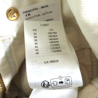 Louis Vuitton 23SS A-line Bleached Denim Zip-up Dress Ivory 36 With Hanger And