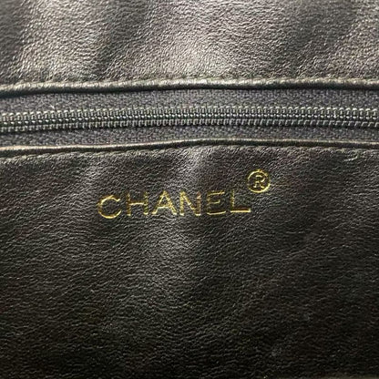 Chanel Coco Mark Serial No 2 Leather Black And White Chain Shoulder Bag Gold