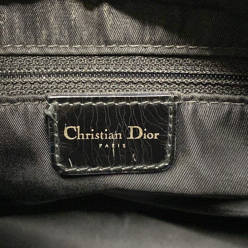 Dior/christian Dior Handbag Lady Dior Medium Bag Black Trotter Leather