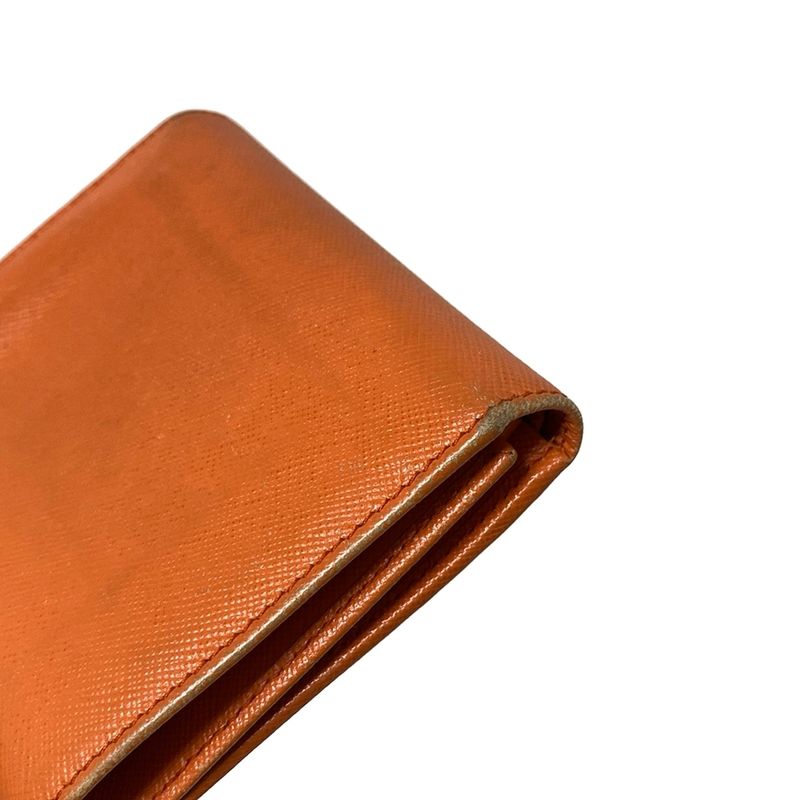 Prada Trifold Wallet - M176a Orange Leather