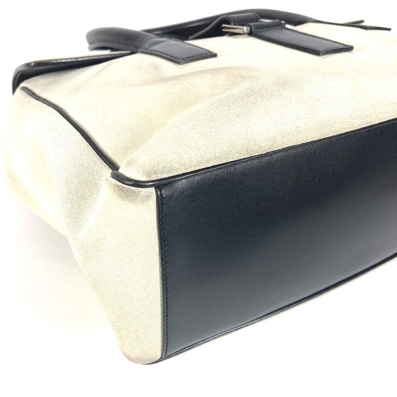 Gucci Handbag Logo 000 0844 Suede/leather Black