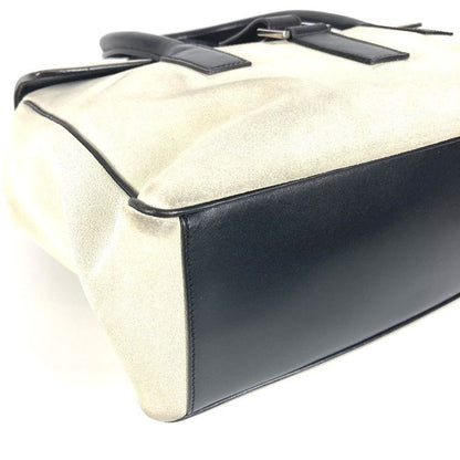 Gucci Handbag Logo 000 0844 Suede/leather Black