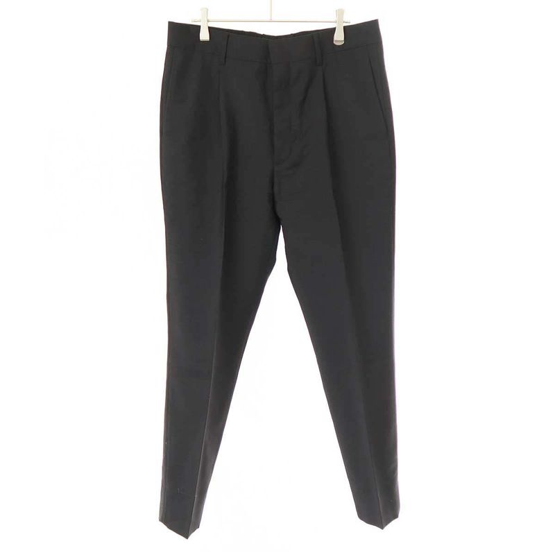 Prada 23ss Wool Mohair Slack Pants Up0214 Black 48