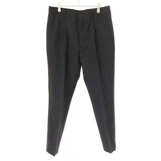 Prada 23ss Wool Mohair Slack Pants Up0214 Black 48