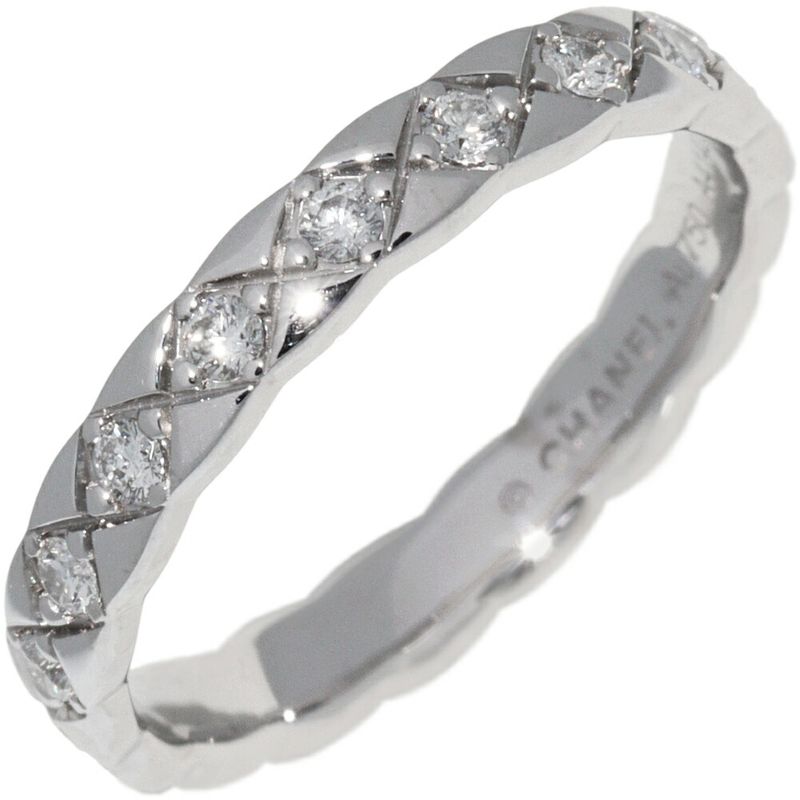 Chanel Ring 18K White Gold Diamond 18P (approx 034ct) Coco Crush Ring Mini