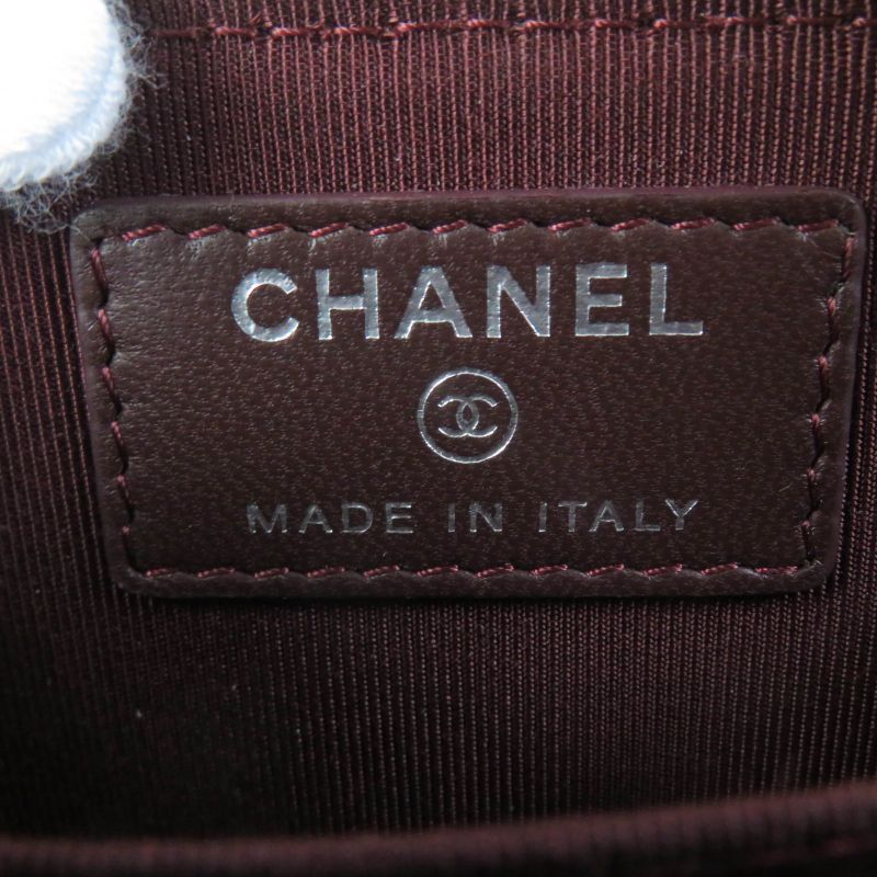 CHANEL Ap0216 Matelasse Classic Lambskin Coin Case With Coco Mark Black Silver