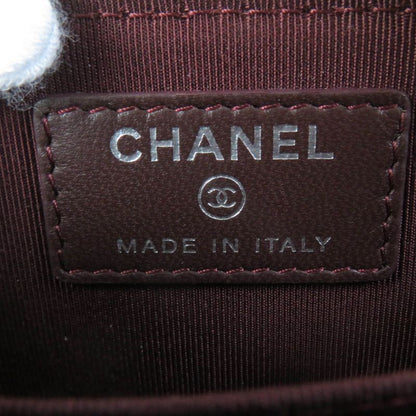 CHANEL Ap0216 Matelasse Classic Lambskin Coin Case With Coco Mark Black Silver