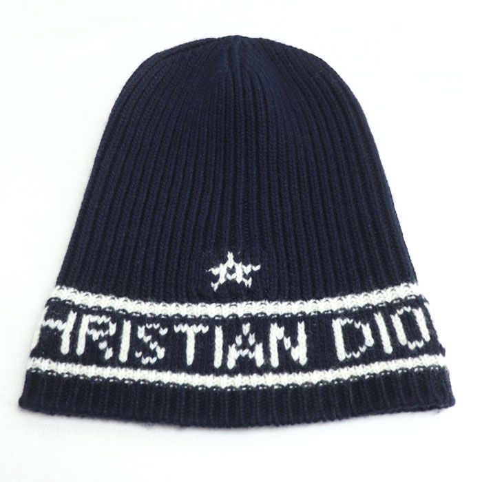 DIOR Logo Knit Cap Knit Cap Navy 31noe714ixgh Unisex Preowned