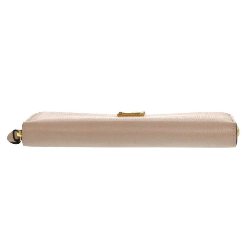 Louis Vuitton Zippy Lock Me M80674 Leather Glaze IC Tag LV Long Wallet 0858