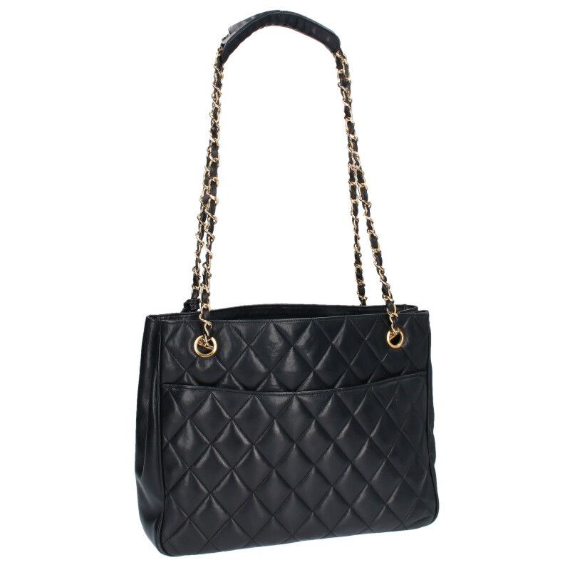Chanel Matelasse Chain Shoulder Tote Bag With Coco Mark Charm Women