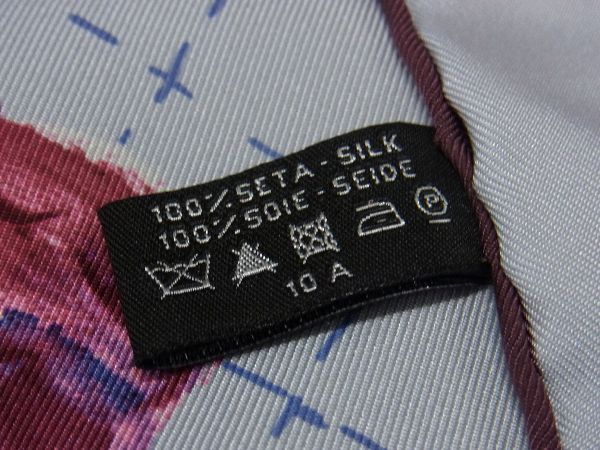 Chanel Coco Mark 100% Silk Flower Large Scarf Stole Shawl Women's Light Blue