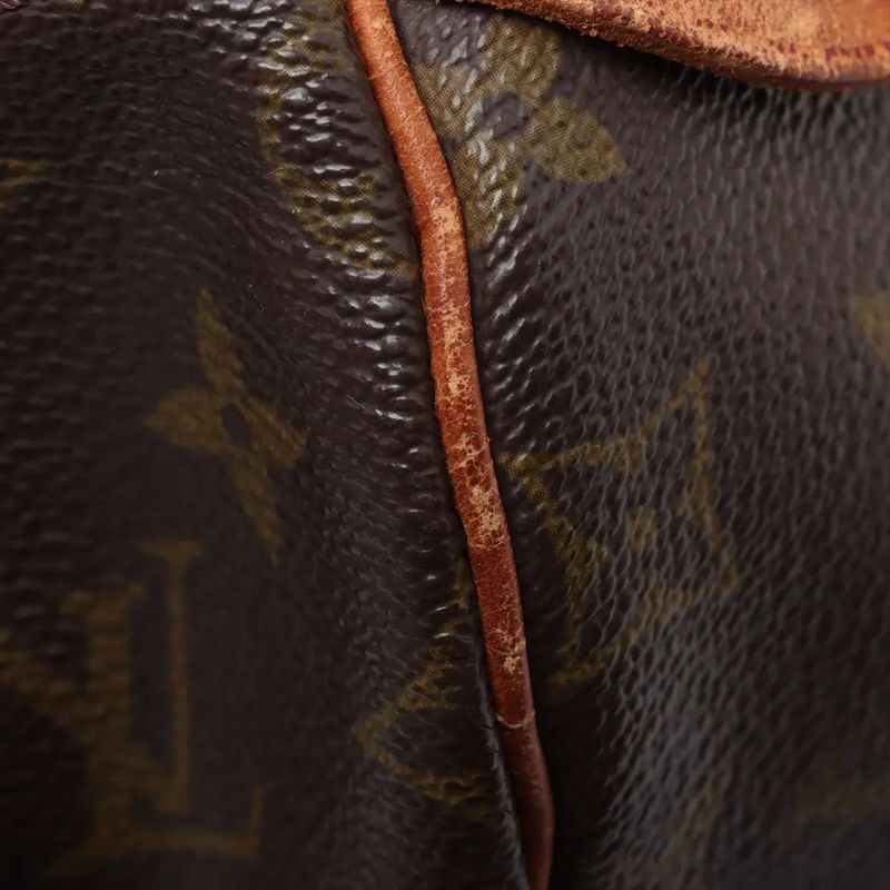 Louis Vuitton Monogram Speedy 30 Leather Handbag Mini Boston M41526 Tote Brown