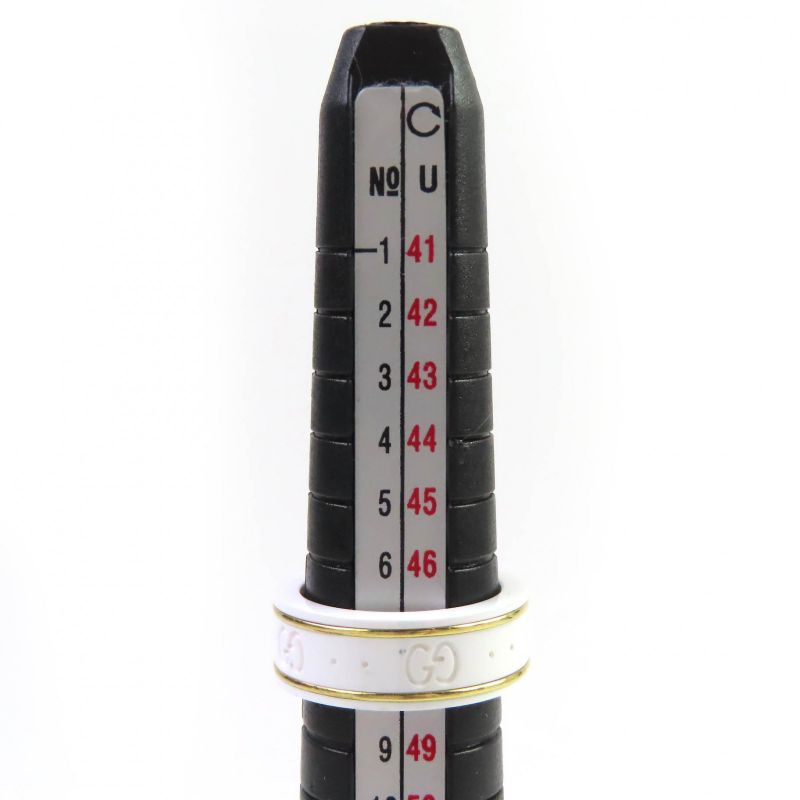 Gucci Ceramic 18K Iconic Ring Ggring Ring White Gold Size Equivalent To Approx