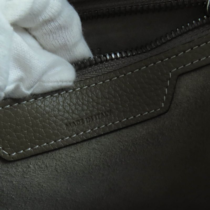 Celine 18979 Luggage Micro Shopper Drummed Calfskin Handbag With Sri Glaze