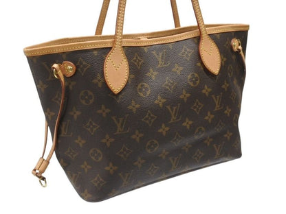 Louis Vuitton Monogram Neverfull PM Tote Bag Brown Vachetta Leather Gold — view 4