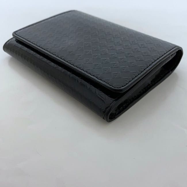 Fendi Card Case Ec22688 Black Micro Zucca