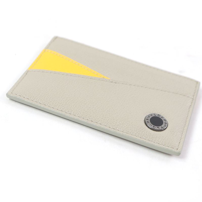 Bvlgari 294147 Bvlgari MAN Logo Hardware Leather Card Case Business Card Holder