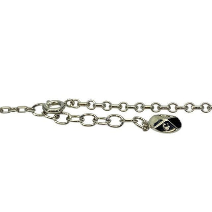 Christian DIOR Necklace Jewelry Accessories Small Metal Silver Multicolor
