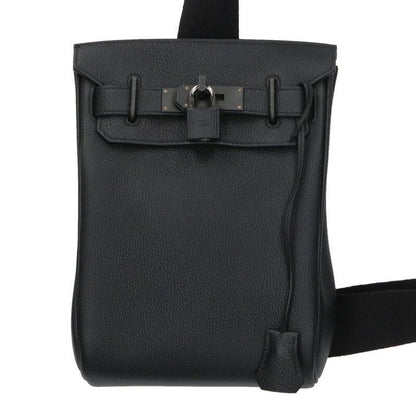 Hermes Akkad PM Monochrome K Engraved Black Hardware Togo So Black Shoulder Bag